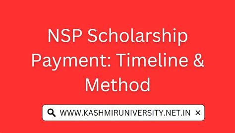 NSP Scholarship Payment: Timeline & Method