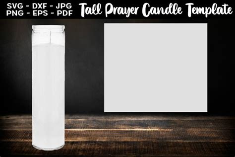 Tall Prayer Candle Template SVG Cut File