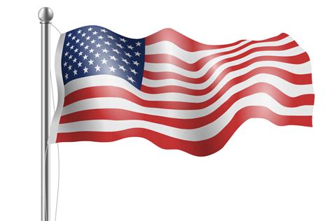 Waving American Flag Clipart Png