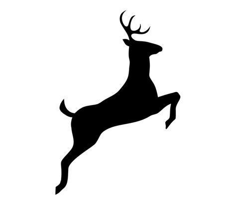 Jumping Deer Silhouette Vector Drawing Jumping Deer Clipart | The Best ...