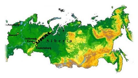 Ural River Map Russia