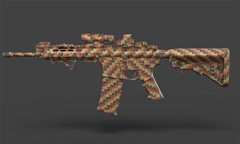 Low Poly Rifle With Parts - 3D Model by samsimsom