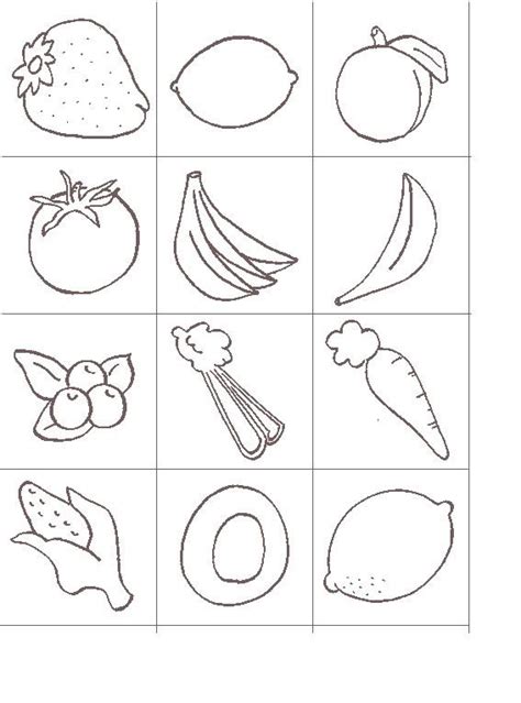 Printable Coloring Pages Fruits And Vegetables : Coloring Pages of Fruits and Vegetables For ...