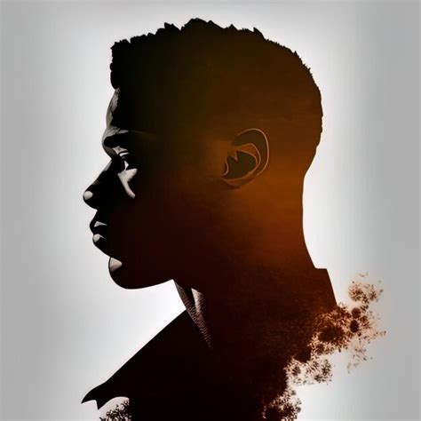 Premium AI Image | Colorful Silhouette of an African American man Ai generative art