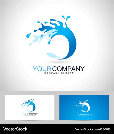 Water logo design creative Royalty Free Vector Image