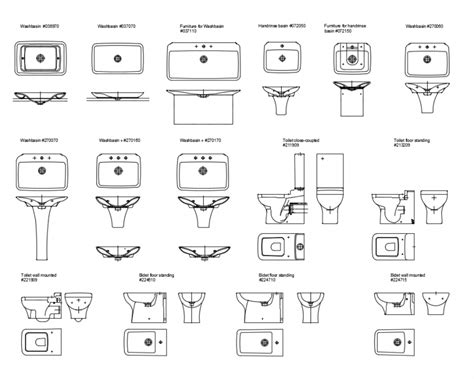 Sanitary Ware AutoCAD Block Elevation Design CAD Drawing Free Download