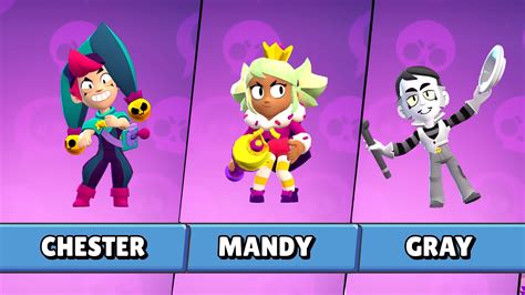 Mandy, Chester y Gray, los tres nuevos brawlers de la Brawl Talk