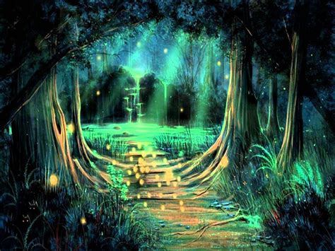 Enchanted Forest Forest Fairy Wallpaper - Mural Wall