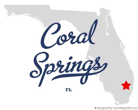 Map of Coral Springs, FL, Florida