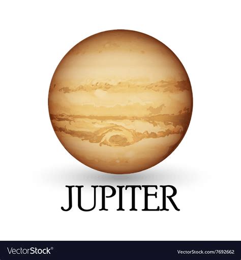 Planet jupiter isolated white background Vector Image