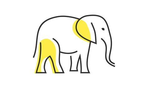 Illustration vector of elephant with line art style 20524377 Vector Art at Vecteezy