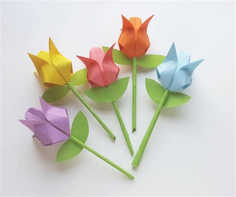 How To Make An Origami Tulip Step By Step Instructions Free Printable - Riset