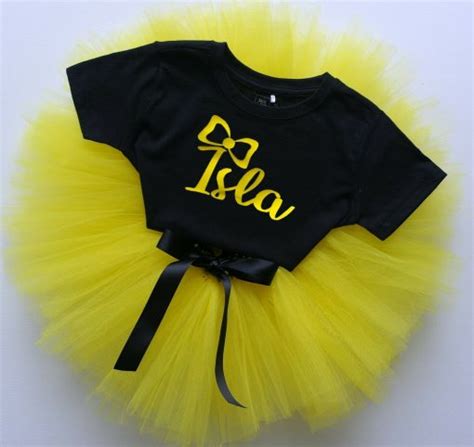 Emma Wiggles Tutu Skirt & Personalised Shirt - "Your Name" - Babylove Boutique