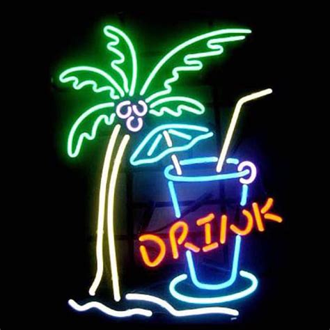 small neon bar signs