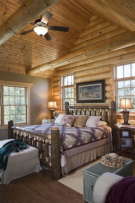 Log Home Photos | Log home bedroom, Home bedroom, Cabin bedroom