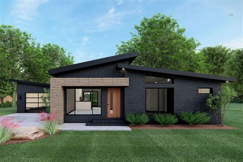 Plan 70670MK: One Level Contemporary Home Plan with Single Garage | Contemporary house plans ...