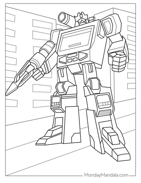 Free Coloring Pages For Boys Transformers Robe