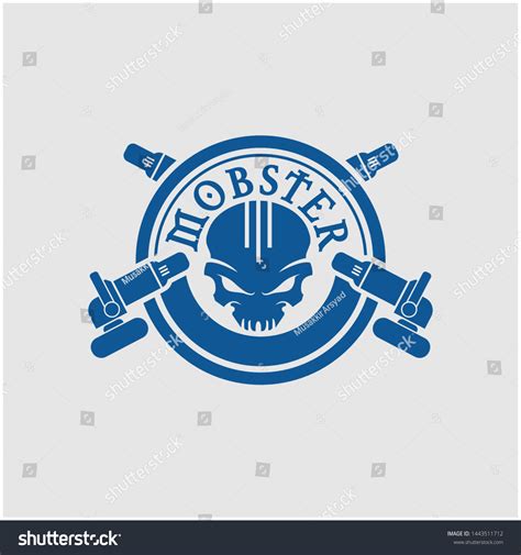 Mobster Emblem Skull Logo Design Stock Vector (Royalty Free) 1443511712 | Shutterstock