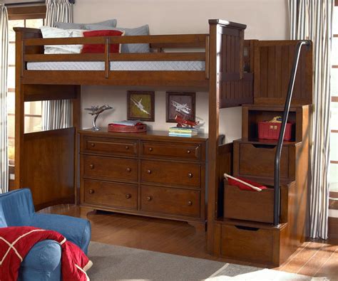 Dawson's Ridge Full Size Loft Bed with Stairs 2960-8520K | Legacy Classic Kids | Bedroom ...