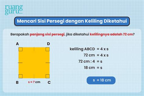 Cara Mencari Keliling Segi Empat dan Contohnya