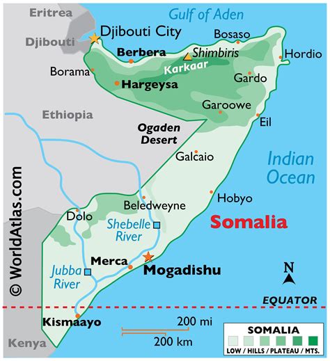 Somalia Map / Geography of Somalia / Map of Somalia - Worldatlas.com