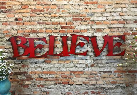 Believe Sign Metal Wall Art Home Decor Handmade Choose - Etsy