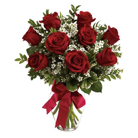 Vase of red roses transparent image | Valentines flowers, Online ...