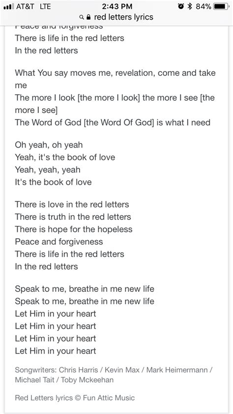 “Red Letters” lyrics Crowder | Lyrics, Words, Sayings