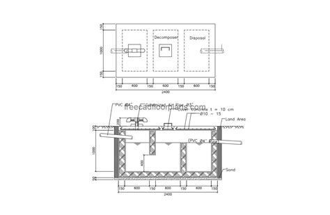 Septic Tank Detail - Free CAD Drawings