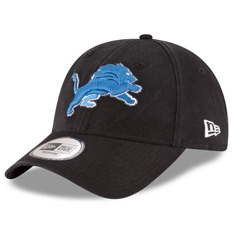 Men's Detroit Lions New Era Black NE Core Fit 49FORTY Fitted Hat