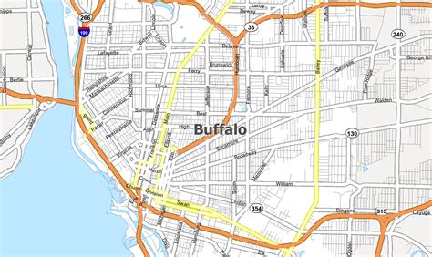 Map Of Buffalo Ny - Vinni Jessalin