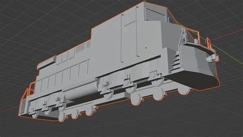 Freight Train engine 3D model | CGTrader