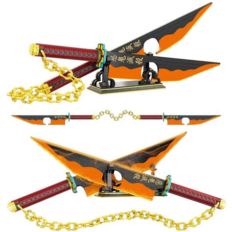 Buy 1478 Pieces Demon Slayer Tengen Uzui Sword Building Block Toys,FDEYES 82in Cosplay Anime ...