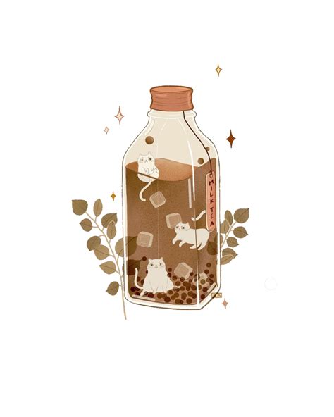 aesthetic vintage brown drawing sticker by @-blossomhan- in 2022 ...