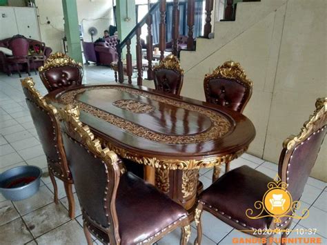 meja makan kayu jati ukiran ganesha jepara - Furniture ruang makan - Gandis Furniture Jepara