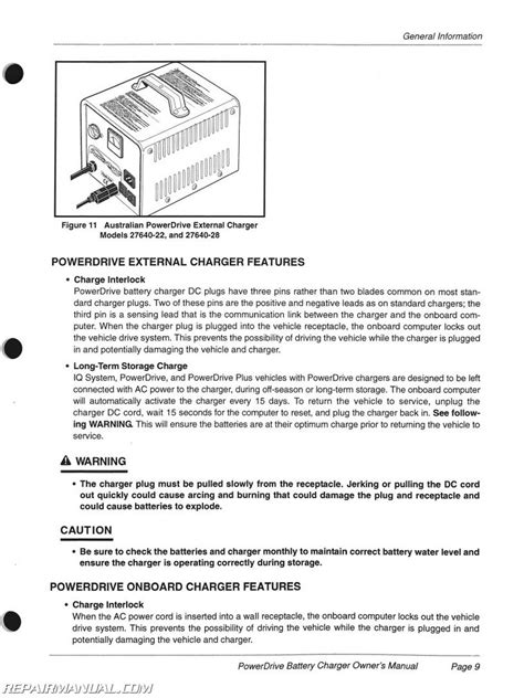 Club Car Domestic Export European PowerDrive Battery Charger Owners Manual : ... | eBay