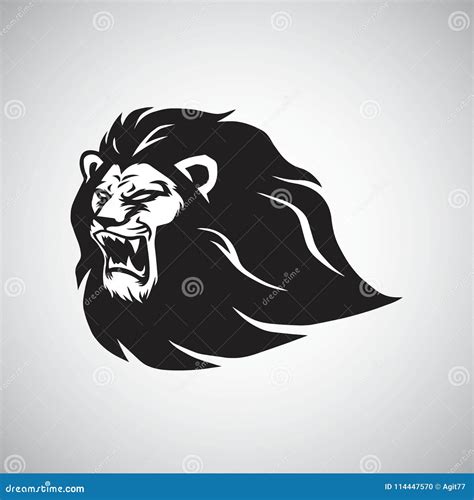 Lion Roar Logo Vector Mascot Design Stock Vector - Illustration of graphic, face: 114447570