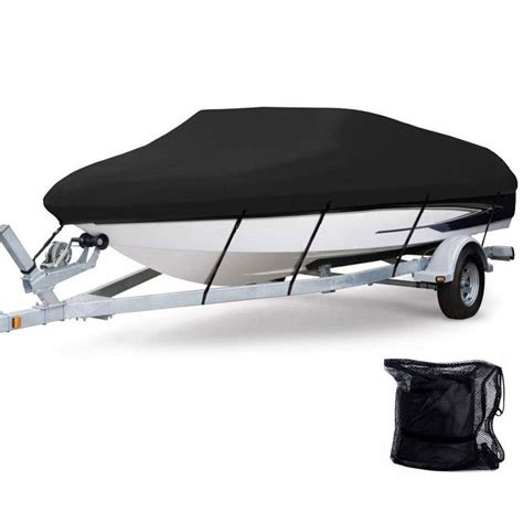 Anglink Waterproof Boat Cover, Heavy Duty 600D Polyester Oxford Professional Bass Runabout Boat ...