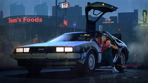 80s DeLorean Wallpaper