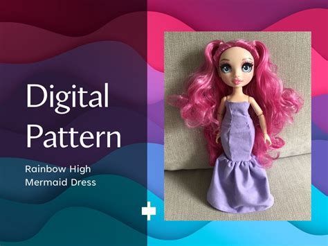 Rainbow High Doll Mermaid Tail Dress Sewing Pattern - Etsy