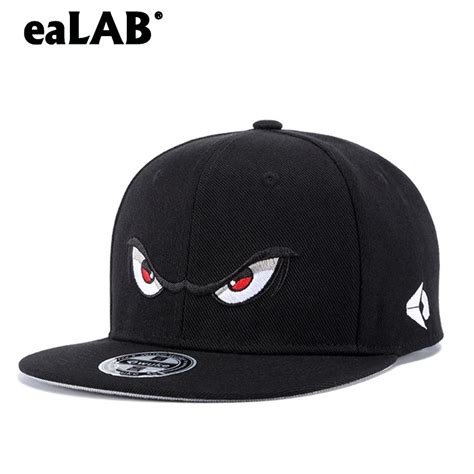 eaLAB Men Hip Hop Cap Fitted Hat Cap Women Summer Flat Cap Hip Hop Snapback Caps Big Eye ...