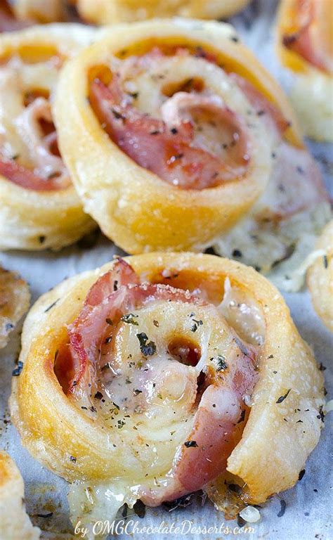 Ham and Cheese Rolls | Ham and Cheese Pizza Bites Appetizer Recipe