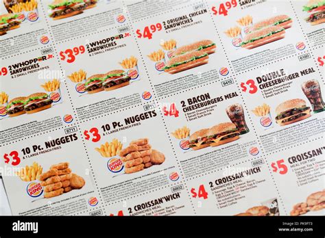 Burger king coupons hi-res stock photography and images - Alamy