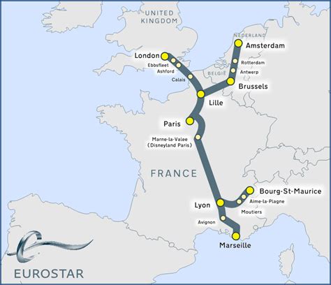 Eurostar Train Map