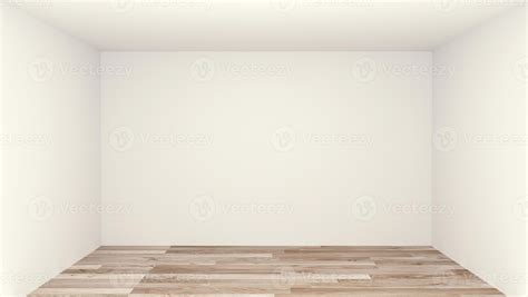 Empty room, clean room,wood floor white wall background. 3D rendering ...