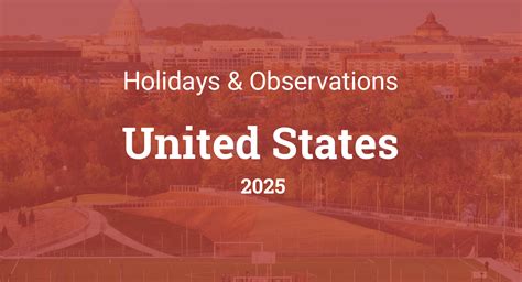 Holidays and Observances in the United States in 2025