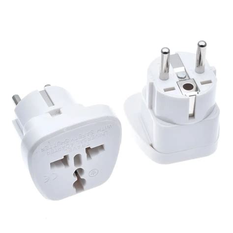 1PC EU German conversion plug Germany Indonesia Travel AC Power Adapter Plug US AU UK EU 4.8MM ...