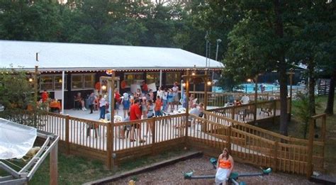 The deck at #Dells Timberland #Campground is perfect for #family gatherings and #events ...