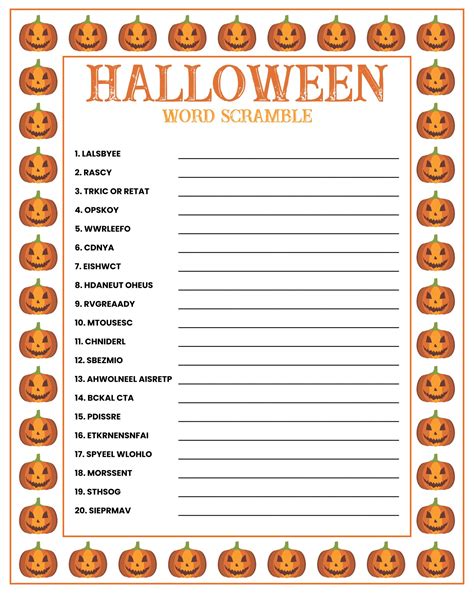 Adult Halloween Party Games - 15 Free PDF Printables | Printablee