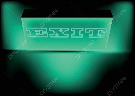 Illuminated Exit Sign Escape Way Sign Vector, Escape, Way, Sign PNG and Vector with Transparent ...